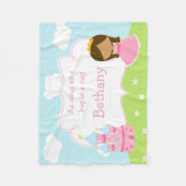 Couverture Polaire Cute Africaine Américaine Notre Petite Princesse (Devant)