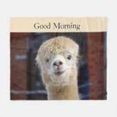 Couverture Polaire Cute Alpaca face (Devant (Horizontal))