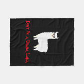 Couverture Polaire Cute And Funny Don't Be A Drama Llama (Devant (Horizontal))