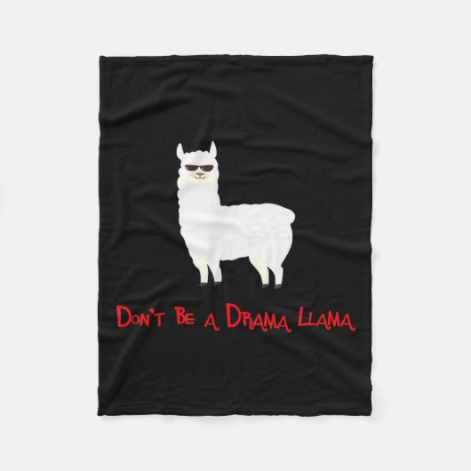 Couverture Polaire Cute And Funny Don't Be A Drama Llama (Devant)