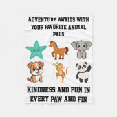 Couverture Polaire Cute animals blanket for kids (Devant)