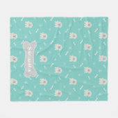 Couverture Polaire Cute Aquamarine Fluffin Blanc Poodé Chien Chien Ch (Devant (Horizontal))