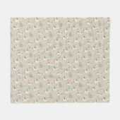 Couverture Polaire Cute Aquarelle Oie polaire Blanche (Devant (Horizontal))