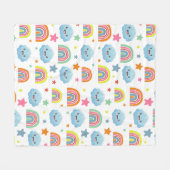 Couverture Polaire Cute arc-en-ciel (Devant (Horizontal))