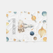 Couverture Polaire Cute Astronaut Space Monogram Garçons (Devant (Horizontal))