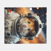 Couverture Polaire Cute astronaute spatiale Hamster (Devant (Horizontal))