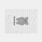 Couverture Polaire Cute Australia Baby Koala Bear Ajouter Votre Nom (Devant (Horizontal))