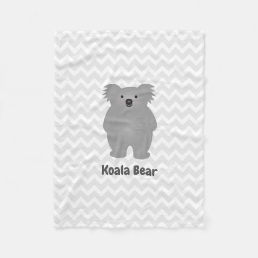 Couverture Polaire Cute Australia Baby Koala Bear Ajouter Votre Nom (Devant)