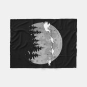 Couverture Polaire Cute Australia Kangaroo Santa Sleigh Aussie Christ (Devant (Horizontal))