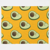 Couverture Polaire Cute Avocado Motif de dessin animé Sherpa Blanket (Devant (Horizontal))