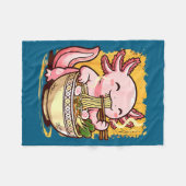 Couverture Polaire Cute Axolotl Eats Ramen Noodles Axolotls Ramen  (Devant (Horizontal))