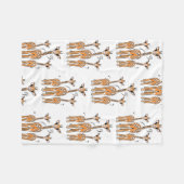 Couverture Polaire Cute Baby Giraffes, safari animals (Devant (Horizontal))