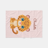 Couverture Polaire Cute Baby Leopard Safari Animal Kids (Devant (Horizontal))