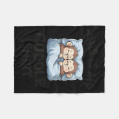 Couverture Polaire Cute Baby Monkey Lovers This Is My Cuddle (Devant (Horizontal))
