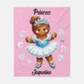 Couverture Polaire cute ballerina gingerbread girl Fleece Blanket (Devant)