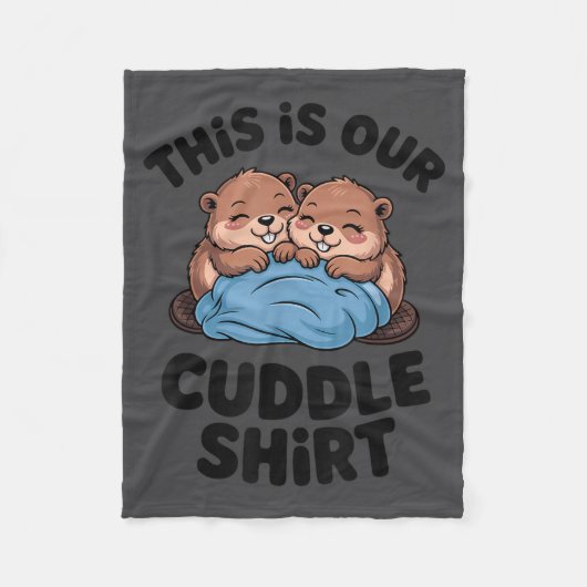 Couverture Polaire Cute Beaver Couple This Is Our Cuddle (Devant)