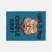 Couverture Polaire Cute Beaver This Is Our Cuddle  (Devant (Horizontal))