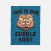 Couverture Polaire Cute Beaver This Is Our Cuddle  (Devant)