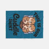 Couverture Polaire Cute Beavers Holding Hands This Is Our Cuddle  (Devant (Horizontal))