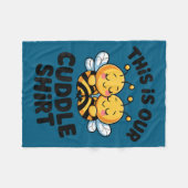 Couverture Polaire Cute Bee Couple Cuddle Funny Romantic  (Devant (Horizontal))