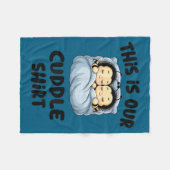 Couverture Polaire Cute Bee Lovers This Is Our Cuddle  (Devant (Horizontal))