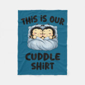 Couverture Polaire Cute Bee Lovers This Is Our Cuddle  (Devant)