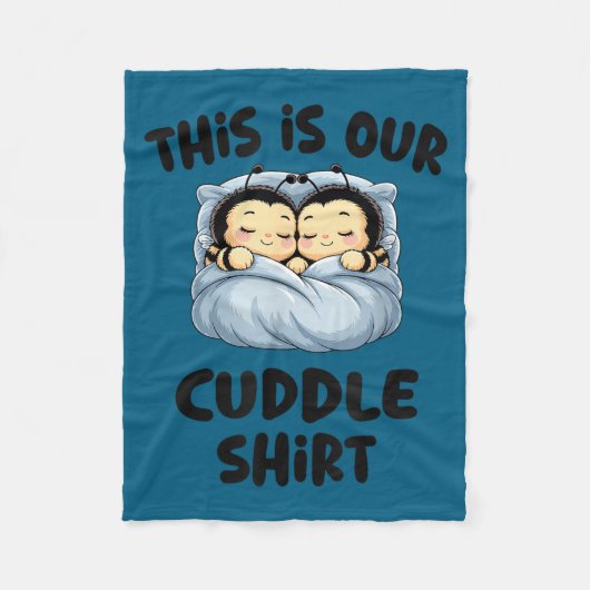 Couverture Polaire Cute Bee Lovers This Is Our Cuddle  (Devant)