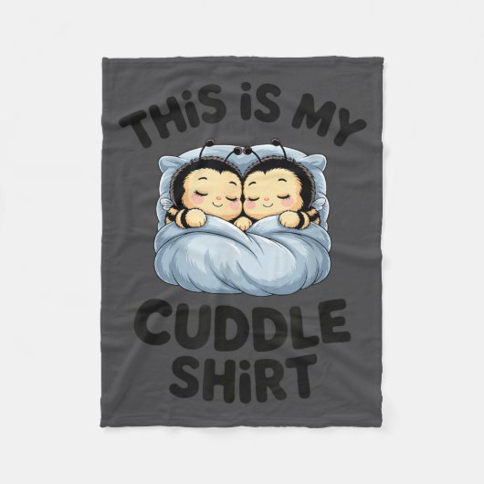 Couverture Polaire Cute Bees Snuggle This Is My Cuddle  (Devant)