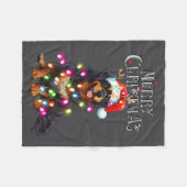 Couverture Polaire Cute Bernese Mountain Christmas Lights Xmas Dog Lo (Devant (Horizontal))