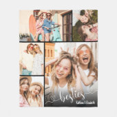 Couverture Polaire Cute Besties Script Meilleure Amie Photo (Devant)