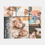 Couverture Polaire Cute Besties Script Meilleure Amie Photo (Devant (Horizontal))