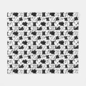 Couverture Polaire Cute Black Cats et Motif des paroles (Devant (Horizontal))
