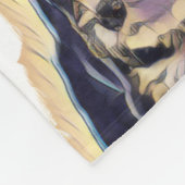 Couverture Polaire Cute Black Tan PopArt Bernedoodle Coeur numérique (Coin)