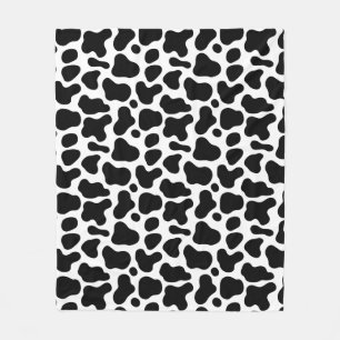 Couverture Polaire Cute Black White Vache Imprimer Motif animal
