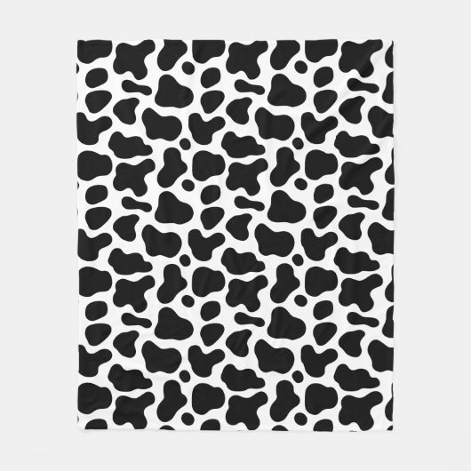 Couverture Polaire Cute Black White Vache Imprimer Motif animal (Devant)