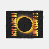 Couverture Polaire Cute Blacked Out 2017 Éclipse Totale du Soleil (Devant (Horizontal))