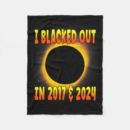 Couverture Polaire Cute Blacked Out 2017 Éclipse Totale du Soleil (Devant)