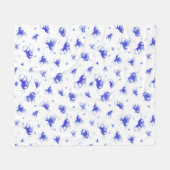 Couverture Polaire Cute Blanche Abee | Cadeau d'anniversaire pour mam (Devant (Horizontal))