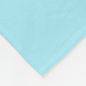 Couverture Polaire Cute blanche et bleue Custom Initial Baleine noire (Coin)
