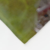 Couverture Polaire Cute Bleu Jay Songbird sur Treestump (Coin)