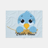 Couverture Polaire Cute Blue Bird Design Bébé Bébé Toison Blanket (Devant (Horizontal))