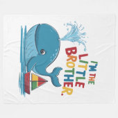 Couverture Polaire Cute Blue Whale - Je suis le Petit Frère (Devant (Horizontal))