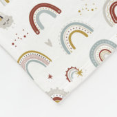 Couverture Polaire Cute Boho arc-en-ciel Motif Enfants Blanche polair (Coin)