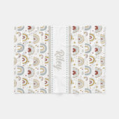 Couverture Polaire Cute Boho arc-en-ciel Motif Enfants Blanche polair (Devant (Horizontal))