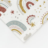 Couverture Polaire Cute Boho arc-en-ciel Motif Enfants Blanche polair (Coin)