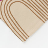 Couverture Polaire Cute Boho Arch Line Formes en Fuchsia et or (Coin)