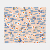 Couverture Polaire Cute botanical seamless pattern. Small daisies sca (Devant (Horizontal))