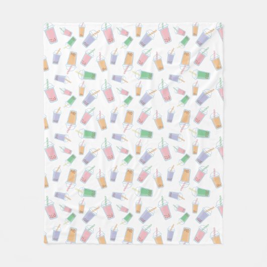 Couverture Polaire Cute Bubble Thé Motif Pastel Couleurs Douces Bébé (Devant)