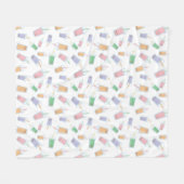 Couverture Polaire Cute Bubble Thé Motif Pastel Couleurs Douces Bébé (Devant (Horizontal))