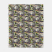 Couverture Polaire Cute Bullfrog Visage Animal Nature Motif (Devant)